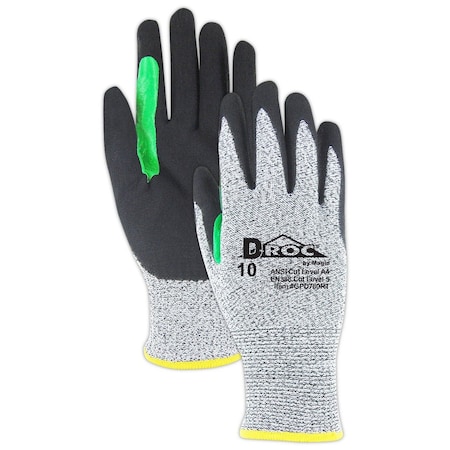 Magid Coated Gloves, Sandy Nitrile, 4 Abrasion Level, Salt & Pepper, 1 PR GPD780RT-7